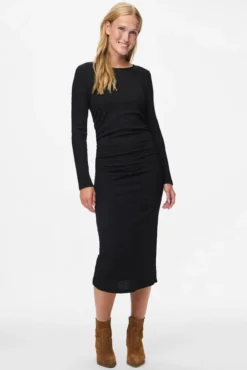 Vestido midi manga comprida