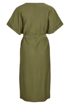 Vestido midi manga 2/4 com viscose