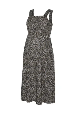 Vestido midi maternity de alças