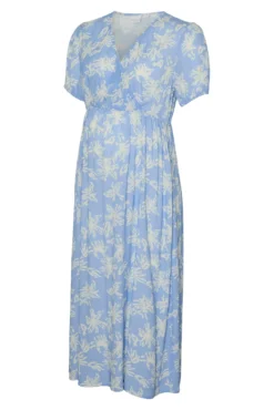 Vestido midi maternity e amamentação
