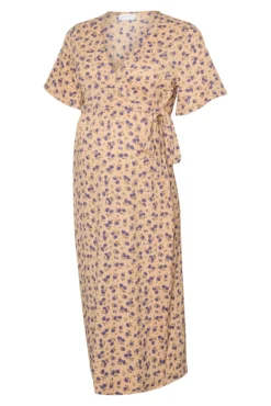 Vestido midi maternity e amamentação
