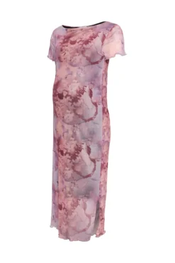 Vestido midi para maternity com efeito de malha