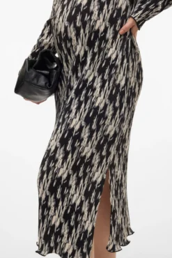 Vestido midi plissado para maternity