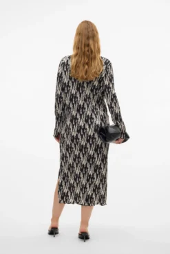 Vestido midi plissado para maternity