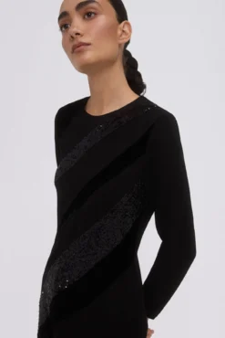 Vestido midi preto