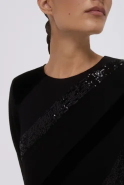 Vestido midi preto