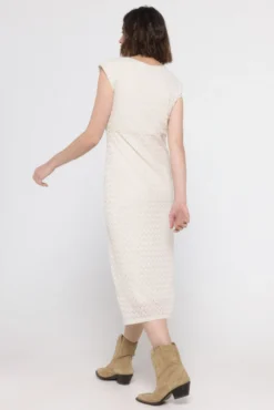 Vestido midi rendilhado