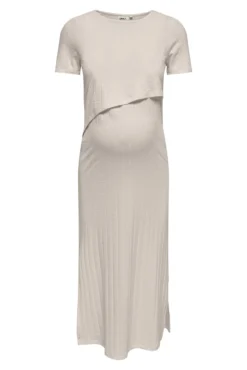 Vestido midi sem mangas maternity e amamentação