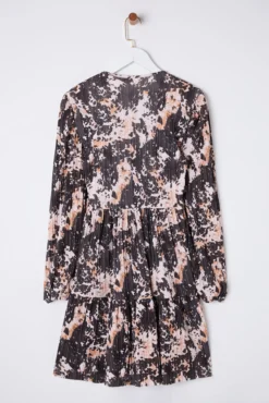 Vestido mini com folhos