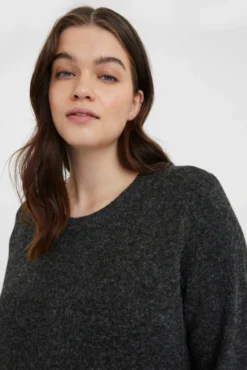 Vestido plus size em malha manga comprida