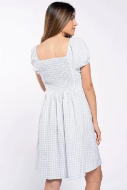 Vestido pré-mamã aos quadros vichy