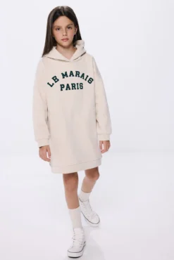 Vestido sweatshirt menina