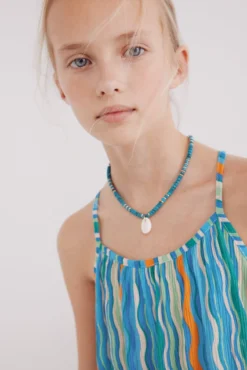 Vestido tricolor menina